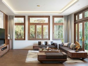 Bàn ghế sofa gỗ phòng khách